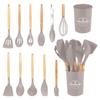 12Pcs /set Non-Stick Design Silicone Spatula Set Non-Stick Spatula Set  Kitchen Use
