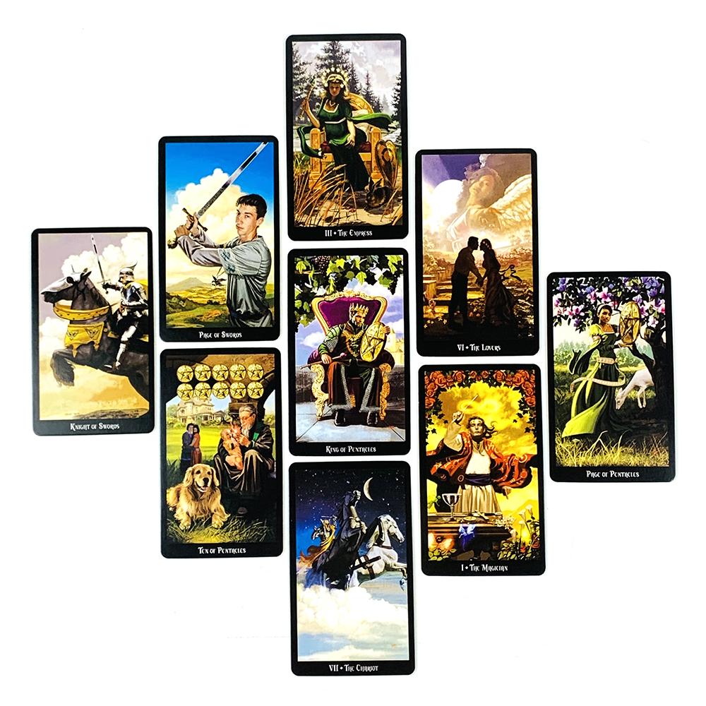 Hot Selling Tarot Cards A 78 Deck Oracle Leisure Entertainment Card Family Gathering Divination Deck Tarot Board Playing Game
