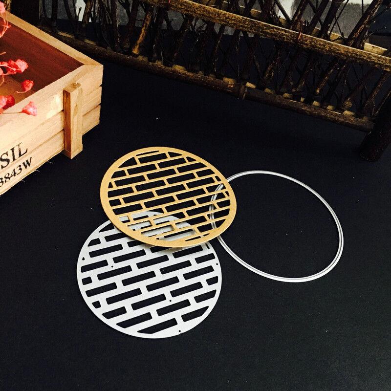 Round Brick Wall Window Cutting Dies Metal Stencil DIY Scrapbooking Album Paper Card Embossing Craft Die Cut Frame