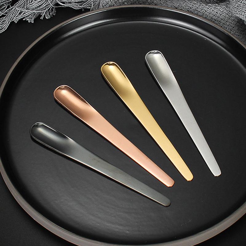 1Pc Coffee Spoon Stainless Steel Flat Spoon For Dessert Small Coffee Scoop