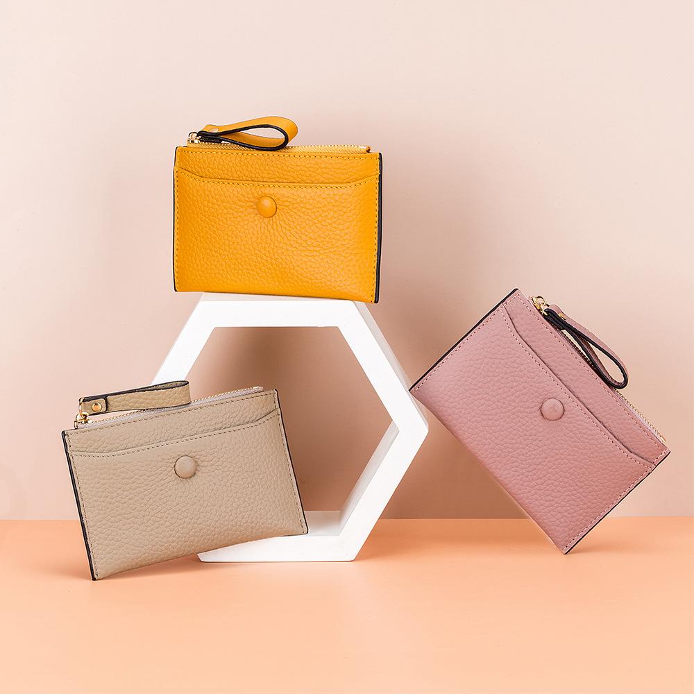 Ultra-thin Change Bag, Mini ID Card, Driver's License, Leather Case, Women's Multi-function Storage Bag, Multi-card Card Bag.