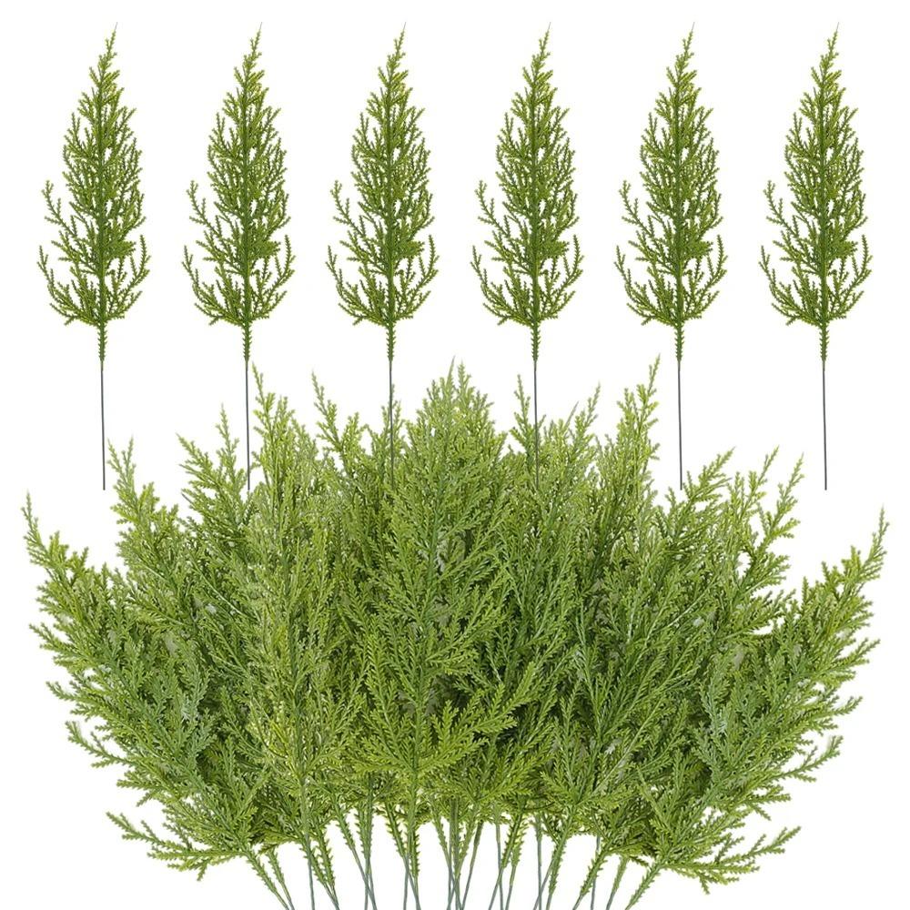 10pcs Handmade Christmas Pine Branches DIY Wreath Gifts Simulation Green Plant Xmas Home Decor