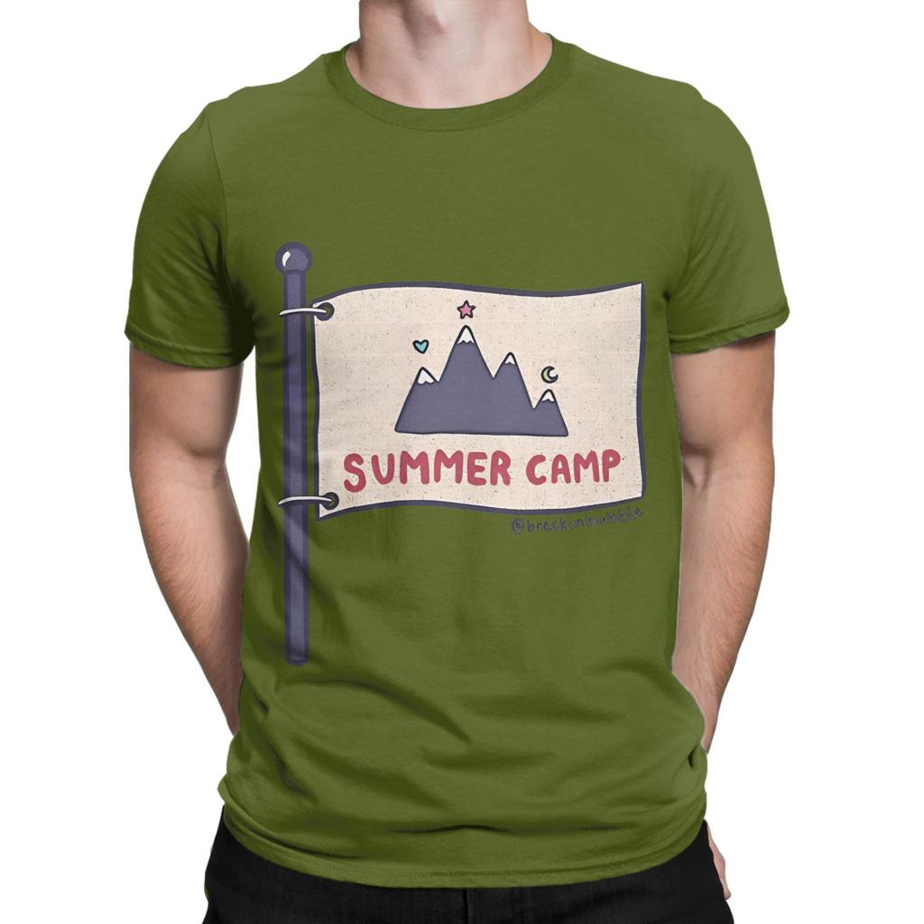Summer Camp Island Flag Funny 100 Cotton TShirt summer camp island Tops Tees For Unisex
