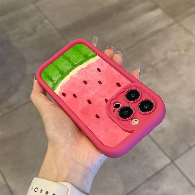Чехол для телефона с арбузом с семенами, подходит для Apple iPhone 15/13, полный комплект 12, мягкий чехол 11, чехол для телефона Dopamine iPhone 15 Pro Max