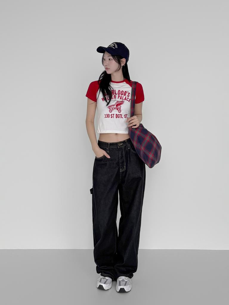 Atil Studio Cozy Check Shoulder Bag _Red