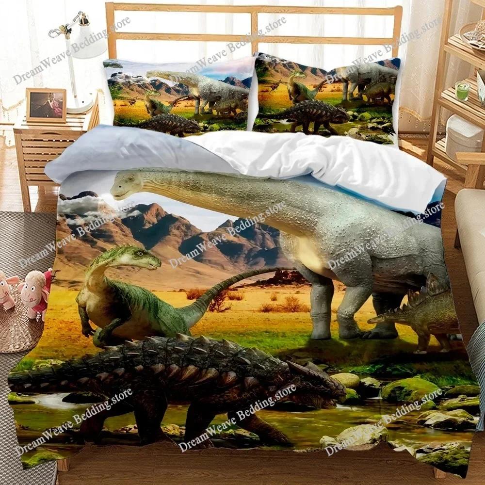 Jurassic Dinosaur Bedding Set Single Twin Full Queen King Size Bed Set Aldult Kid Bedroom Duvetcover Sets Bed Sheet Set 741