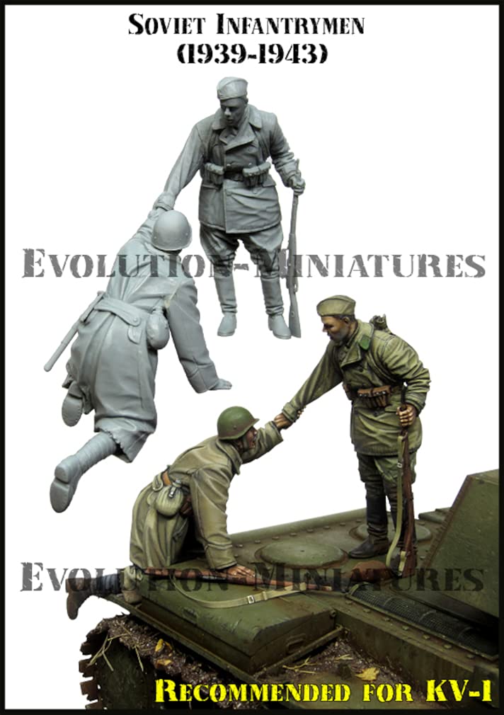 Evolution Miniatures WWII Red Army Infantry Tank Riders Lending a Hand Comrade Resin Kit 1/35 Russia/Soviet 1941-1943 EM-35217