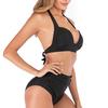 Two-piece swimsuit with high waist, push up, slimming, black M Two-piece swimsuit with high waist, push up, slimming, black M