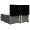 Box Spring Bed with Mattress Dark Grey 180 x 200 cm Fabric
