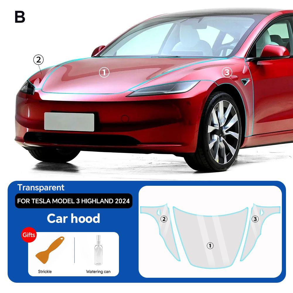 TPU Invisible Car Paint Protection Film for Tesla Model 3 Highland 2025 2025-Up Anti-Scratch Clear Bra PPF Car Accessories
