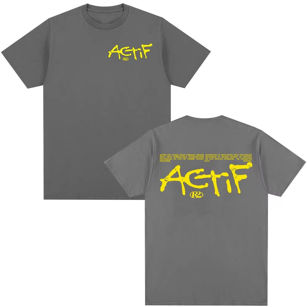 Rapper R2 Actif Album 2026 T Shirts Mens Women Clothing Casual pure Cotton Tshirt Fashion Harajuku Short Sleeve Streetwear