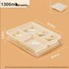 Eco-Friendly Corn Starch 5-Compartment Takeout Container
