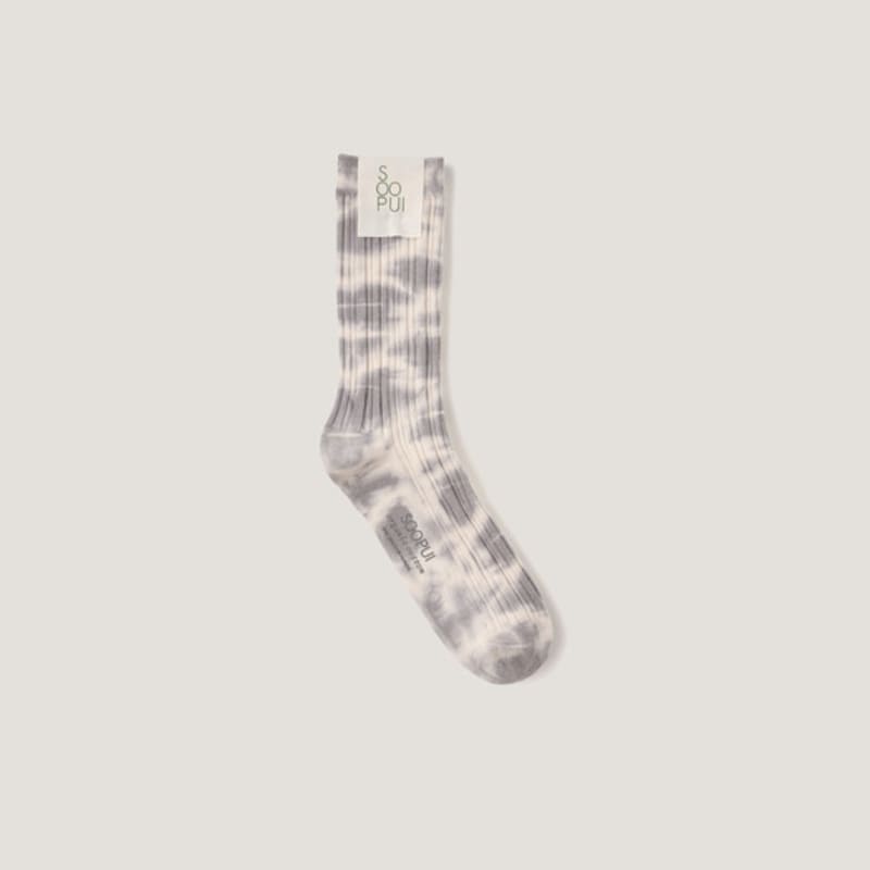 SOOPUI Plants Tie-dye Socks In Gray