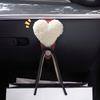 Auto Haken Herz Dekor Kunstleder Schwerlast Auto Haken Hängende Taschen Schlüssel Kleidung Kleinigkeiten Auto Organizer Halter