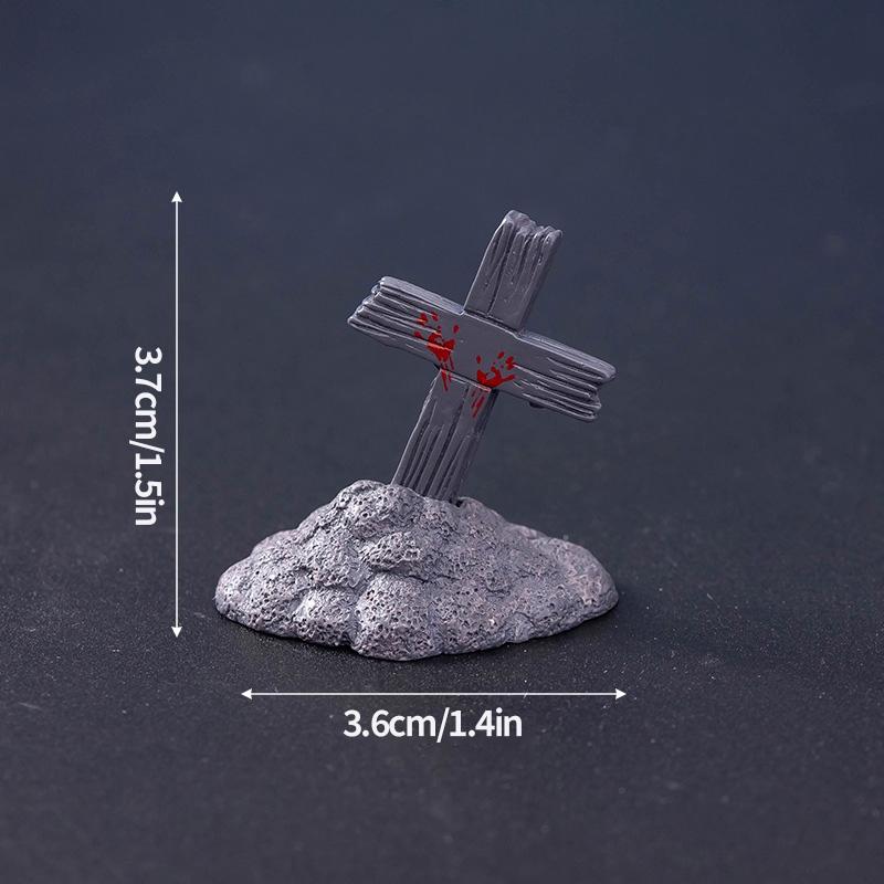 Halloween Decorations Skull Bat Mini Figurines Ornament Desktop Landscape Figurine Decoration
