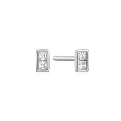 Glam Stone Mini Stud 925 Silver Earrings E037-02H