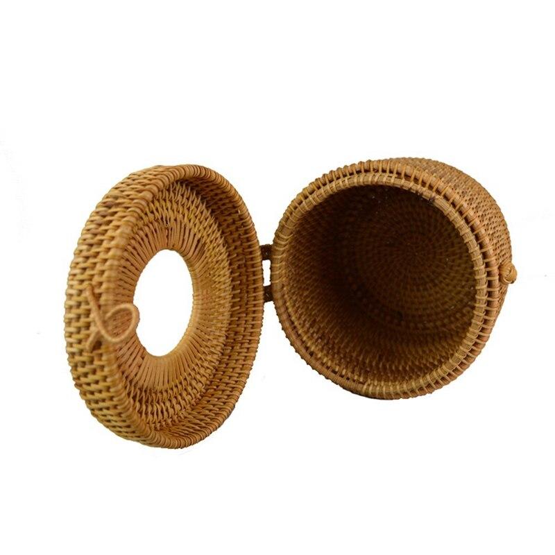 Round Toilet Paper Dispenser Rattan Towel for Bathroom, Home, Hotel and Office | Towel Box