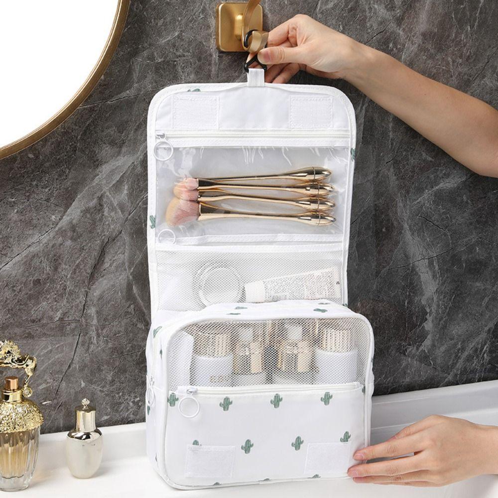 Foldable Hanging Toiletry Bag Large Capacity Make Up Bag Shower Bag Travel Wash Bag Women/men