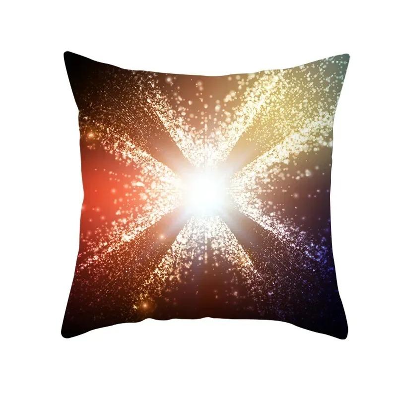 Home Decor Sparkling Starburst Pattern Throw Pillow Covers Pattern Cushion Cover Suitable For Sofa Bedroom Car Pillow Cover