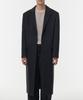 Musinsa Standard Cashmere Blend Daddy Shoulder Single Long Coat [Charcoal Grey]
