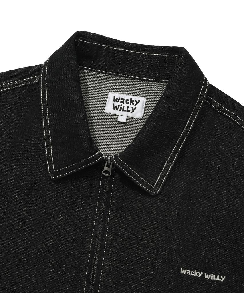 Wacky Willy [24Fw] Denim Trucker Jacket Black