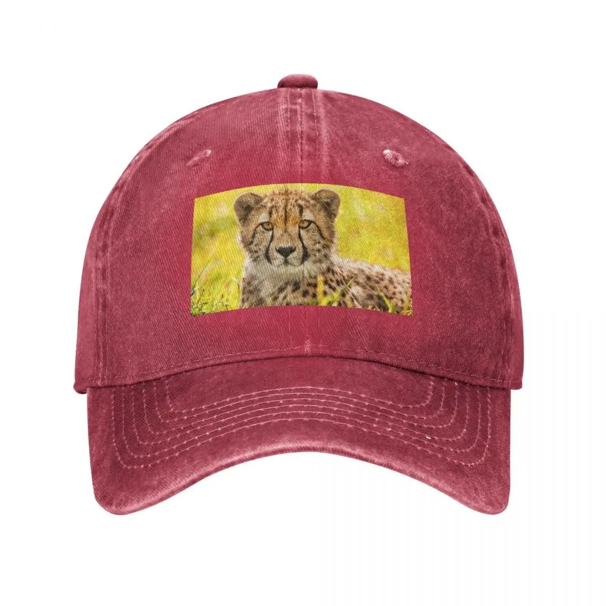 Young Cheetah Baseball Cap Uv Protection Solar Hat Military Tactical Cap Bobble Hat Luxury Cap Hats Women Unisexs