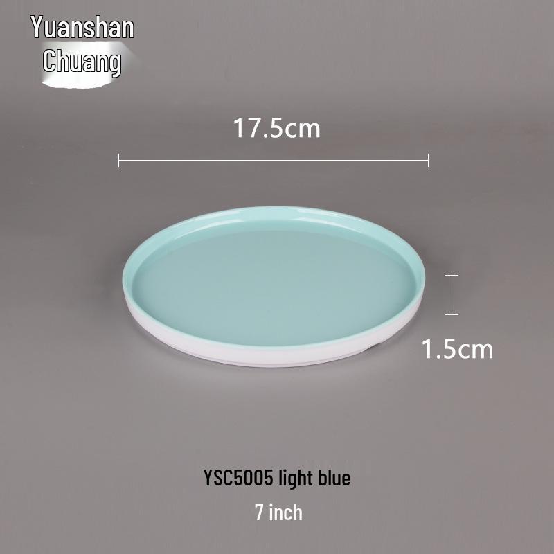 Creative Solid Color Melamine Plate – Faux Porcelain Round Tableware for Home or Hotel Use
