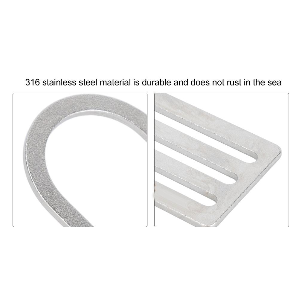 316 Stainless Steel D Ring Diving Weight Belt Secure Fastening Belt Stopper Scuba Diving