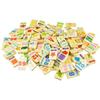 Wooden Domino with Pictures Blocks Dice 100 Pcs Educational