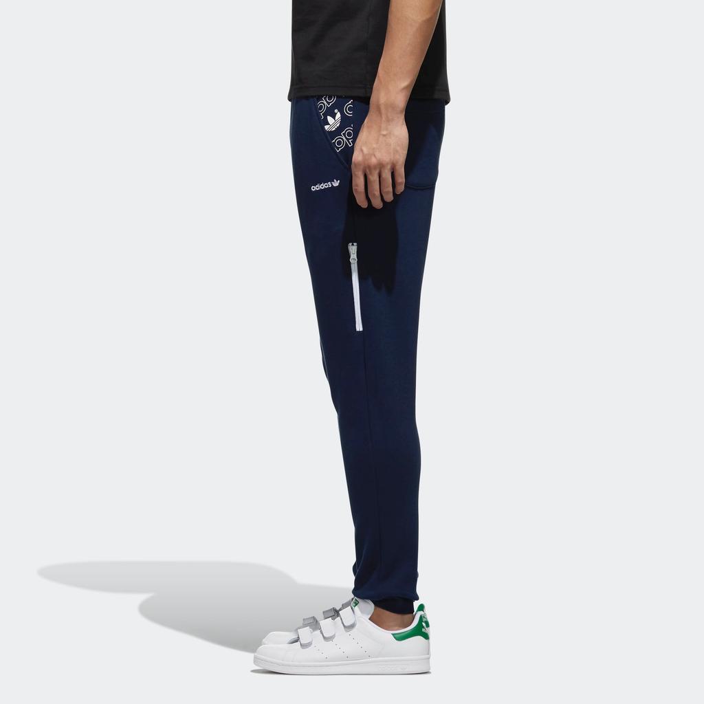 Adidas Originals Graphics Sweat Casual Series Simple Letter Print Comfortable Versatile Casual Pants Men bottoms Dark-Blue DN8032