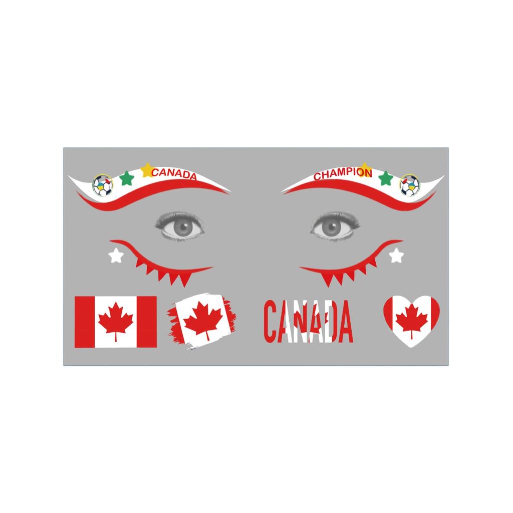 Multi Flag Color Stickers Sports Fans Party Party Temporary Stickers For Face