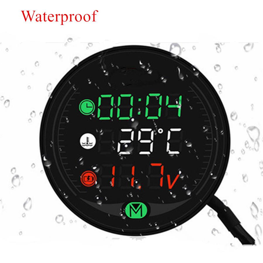 18mm Motorcycle Water Temp Gauge Water Temperature Sensor Adapter USB Charging
