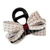 Polka Dot Bow Hair Clip For Women Elegant Temperament Shark Clip  Girl Ponytail Clip