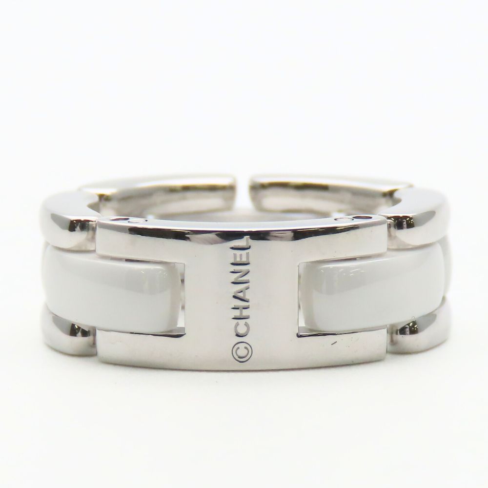 Used CHANEL Ring Ultra medium EU#49 49 K18 white gold/White ceramic 9.2g White gold white jewelry