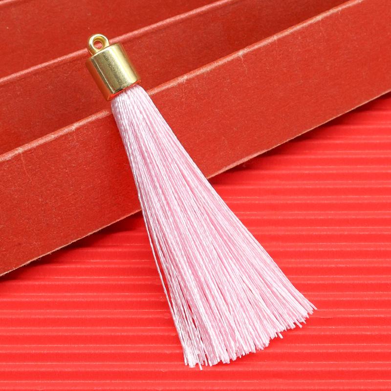 Gold Tassel Hat Pendant: 6cm Festive Spike for DIY Hair Ornaments, Earrings, or Bookmark Accessories.