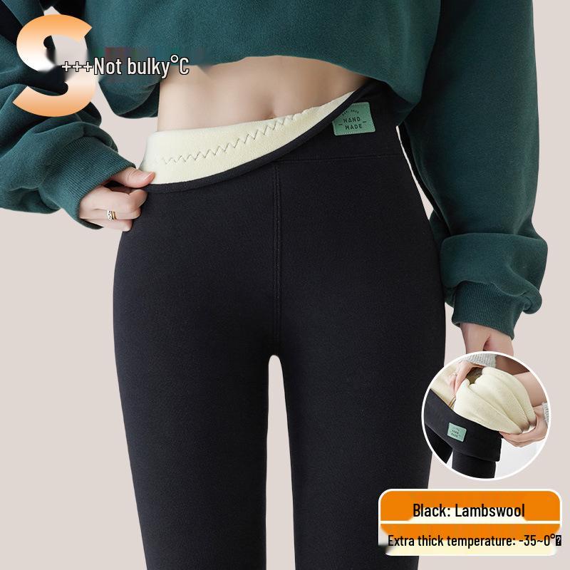 Women's Lambswool Leggings 2025: Plus Velvet Thick, Warm Cotton Pants for Plus-Size & Chubby Girls - Autumn/Winter.