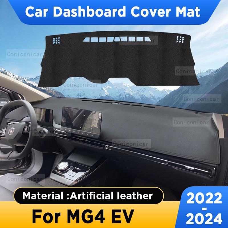 For MG MG4 EV -2024 Car Dashboard Cover Mat Sun Shade Avoid Light Pad Artificial Leather Rug Panel Mat Carpets Accessories