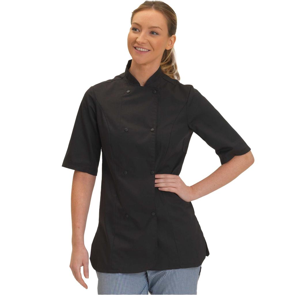Dennys Womens/Ladies Short Sleeve Fitted Chef Jacket