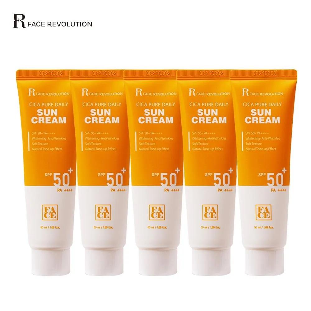 FACE REVOLUTION Cica Pure Daily Sun Cream 50ml x 5 (SPF50+, PA++++)