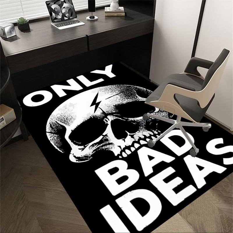 

1pc ONLY BAD IDEAS Carpet Anti Slip Polyester Floor Mat for office,Bedroom 60cm by 90cm