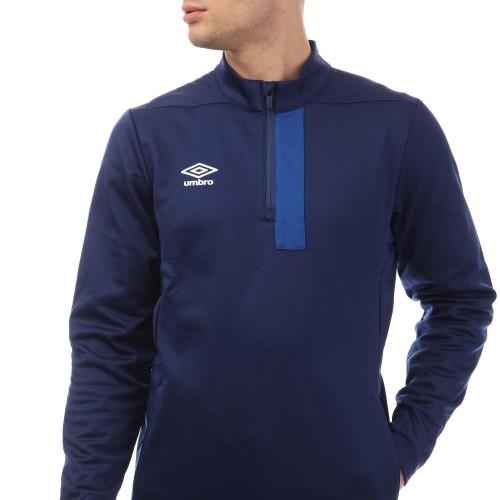 Umbro Mens Premier Quarter Zip Fleece Top