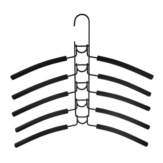 Kleiderbügel, mehrschichtig, 5-in-1-Anti-Rutsch-Design, platzsparender Schrank-Organizer für Hemden, Kleider, Pullover