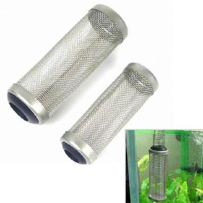 1PCS Stainless Steel Filter for Aquarium Shrimp Cylinder Aquarium Filter for Fish Tank Net Mesh Accessories Fish