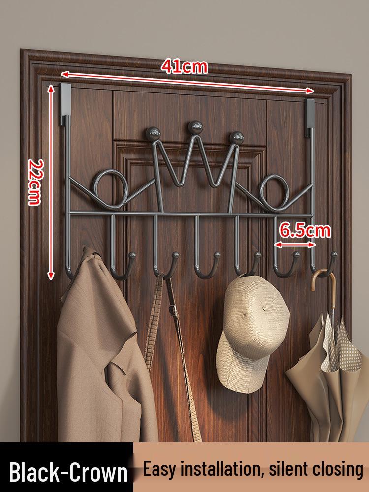 Punch-Free Over-the-Door Coat and Hat Rack - Bedroom & Kitchen Storage Solution