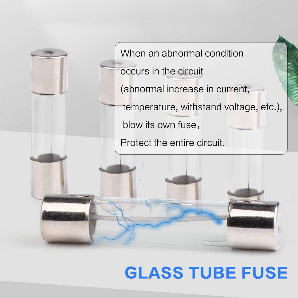 0.5A-30A 250V Fast-Blow Glass Tube Fuses Quick Blow Car Fuses Assorted Kit With Plastic Box 72Pcs 6X30Mm 10Pcs Fuse Seat Fast Acting For Car