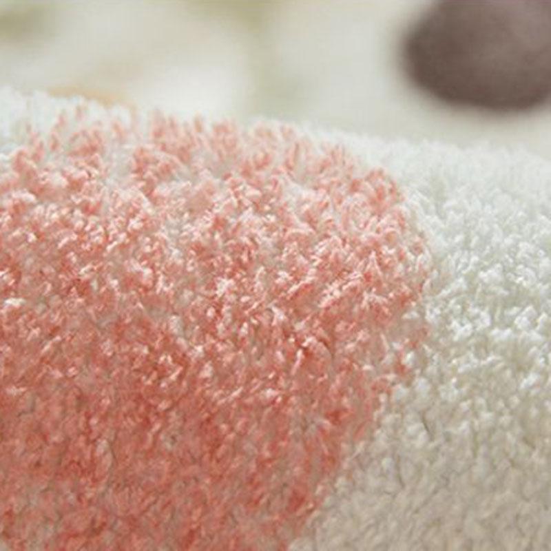 Imitation Cashmere Butter Teddy Bear Rug,Round Thick Living Room Bedroom Floor Mats,Cartoon Bedside Cute Dressing Room Floor Mat