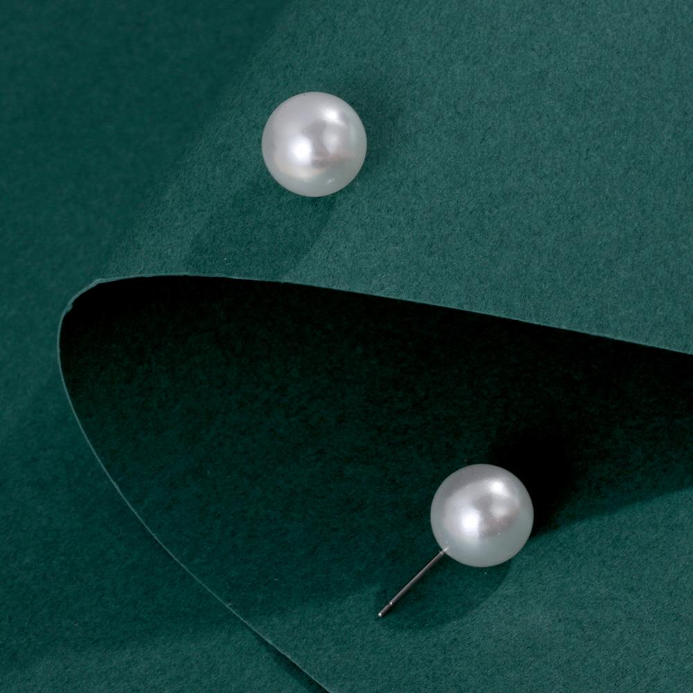 5Pairs/10Pairs/12Pairs Party Jewelry Wedding Engagement Round Shape Pearl Earrings Elegant Ear Stud