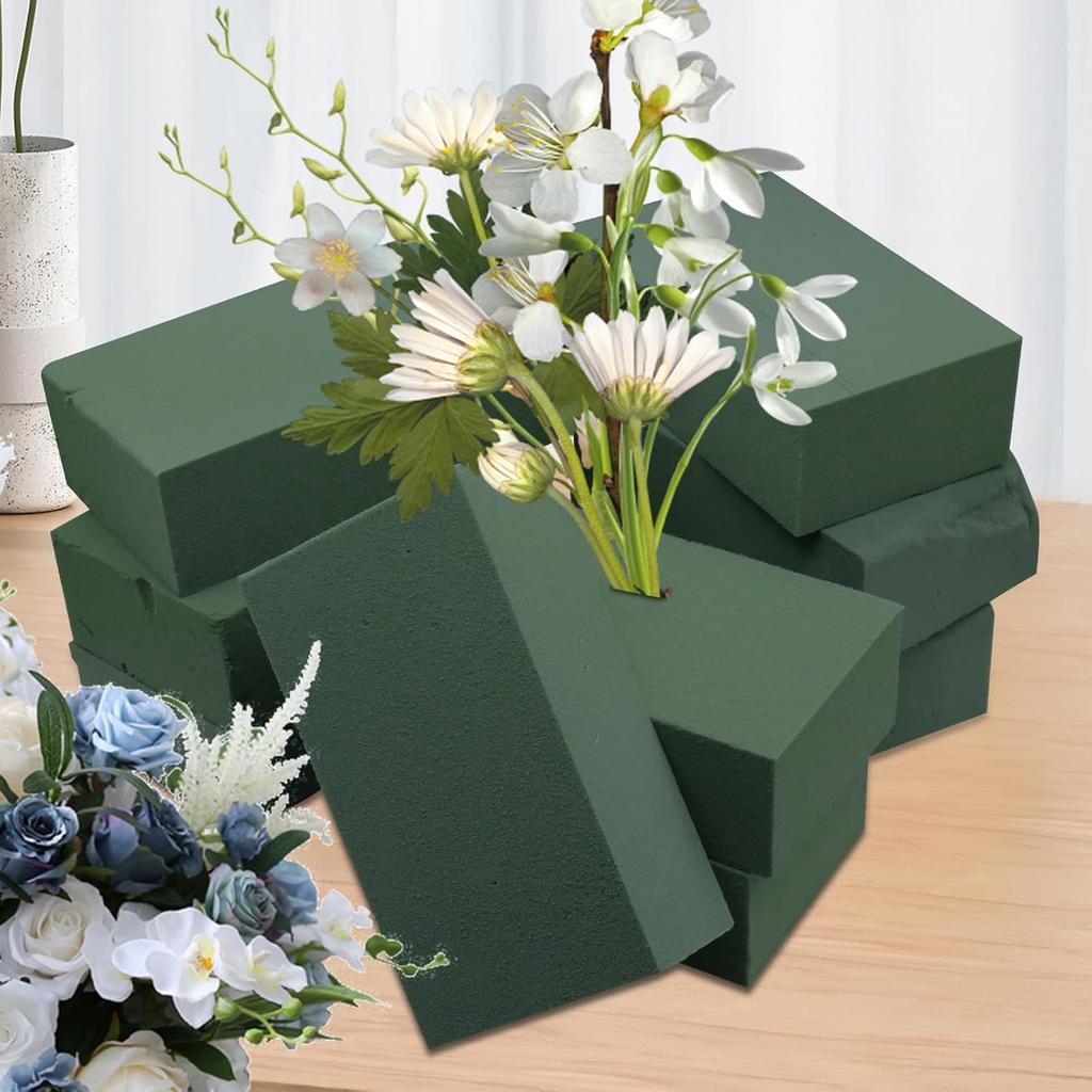 Green Floral Foam Rectangle Floral Foam Brick Dry Floral Foam Blocks Artificial Flower Mud DIY Flower Arrangement Kit