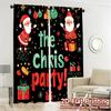 2pcs,Curtains Christmas Party Fun Santas (2) Popular Curtains&Window Treatment Machine Washable Fabric Curtains Gifts Use for