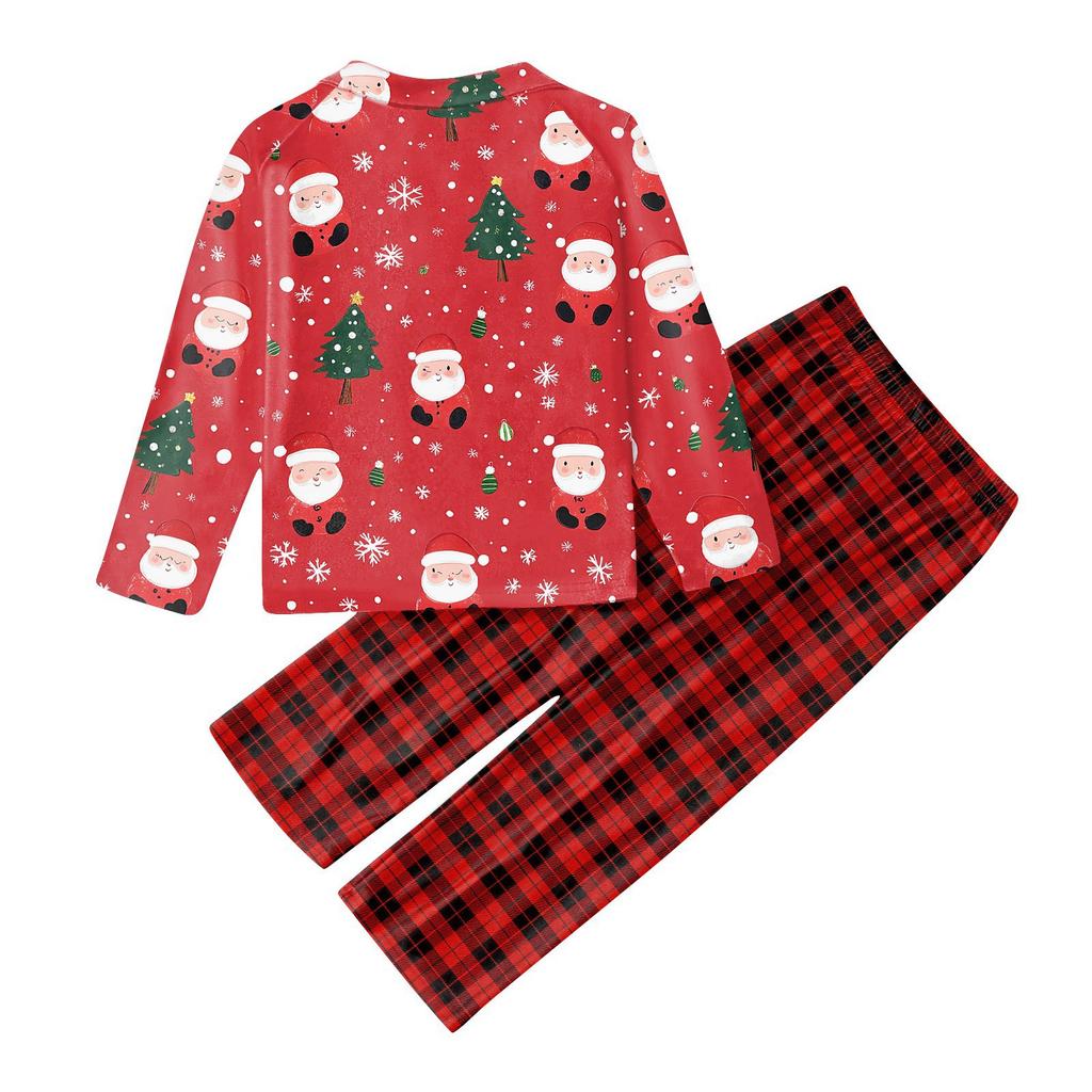 Christmas Prints Family Matching Long Sleeve Tops+Pants Set Family Matching Sets